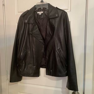 Leather Moto Jacket - size M